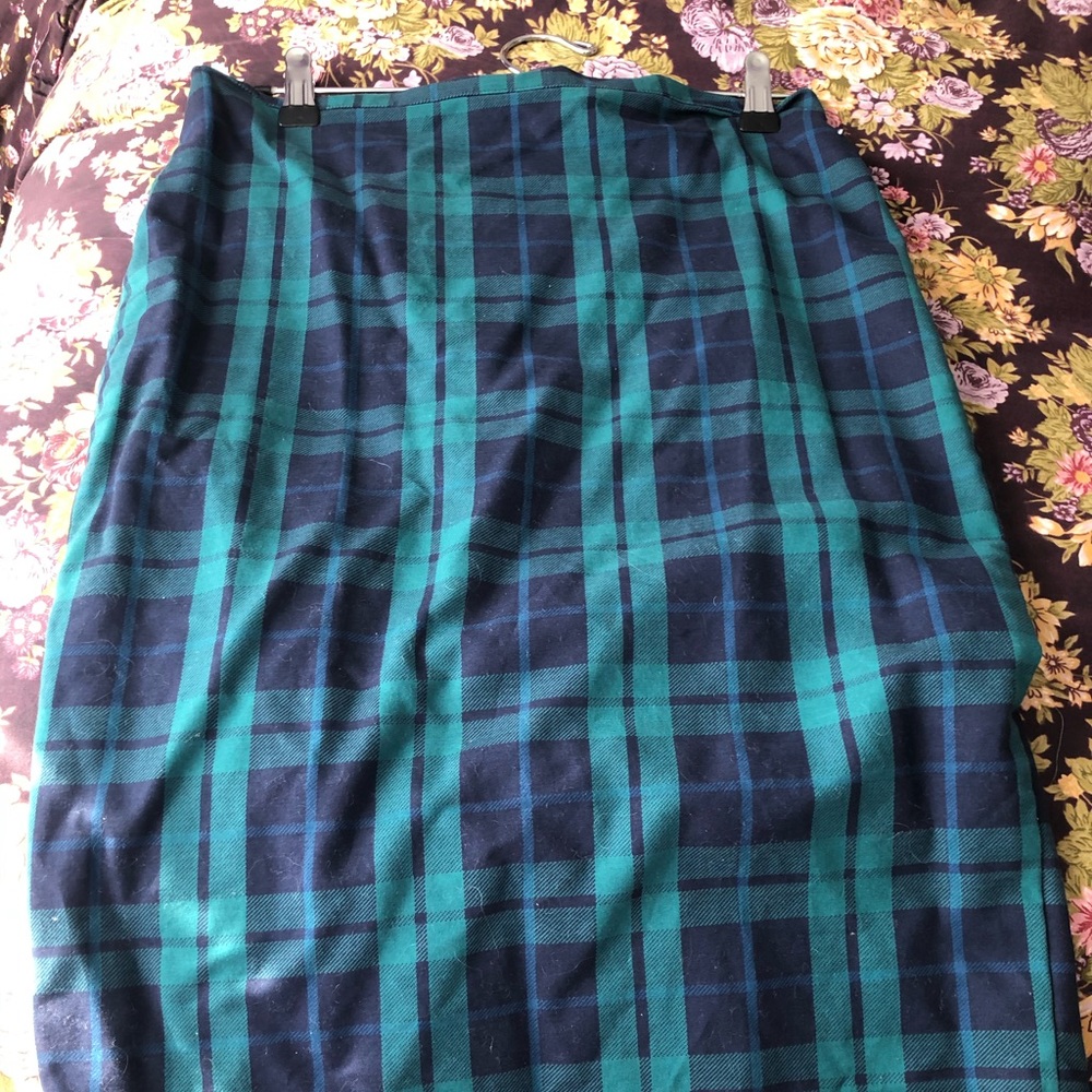 Midi Plaid Skirt